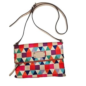 Kate Spade Colorful‎ Pueblo Tile Geometric Crossbody Purse Handbag Women's